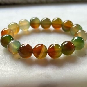Peacock Agate Beaded Bracelet